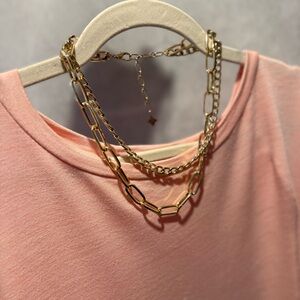 Gold Chain Boutique Layered Necklace